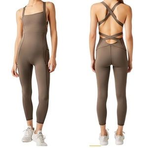 Free People Movement My High Onesie NWT charcoal brown medium